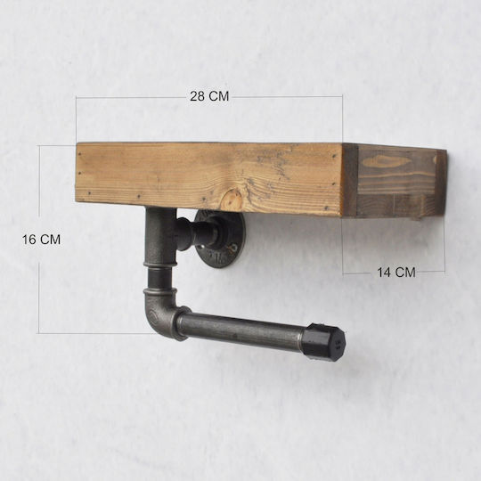 HomeMarkt Wall-mounted Paper Holder Metallic Brown
