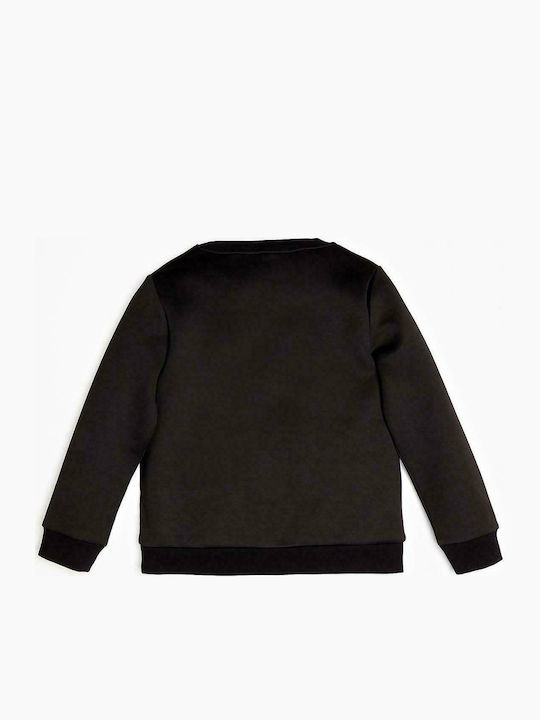 Guess Kids Sweatshirt with Pocket Black Active