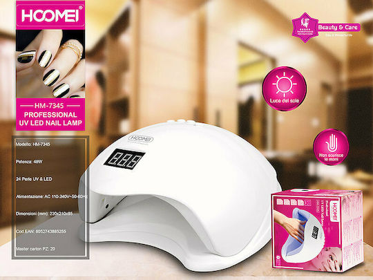 Hoomei Φουρνάκι Νυχιών UV / LED 48W Λευκό