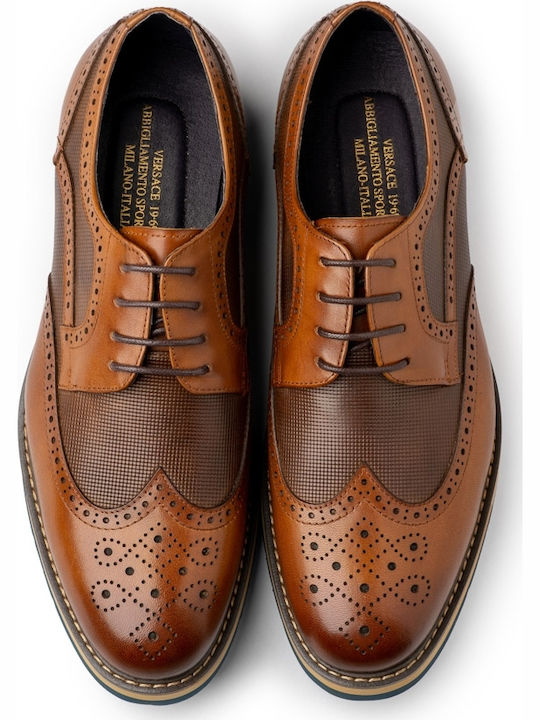 YO ZD18A-YO5 Δερμάτινα Ανδρικά Oxfords Καφέ