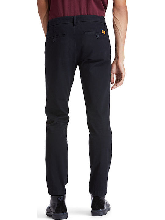 Stretch Twill Pantaloni Chino cu Croială Slim Negru