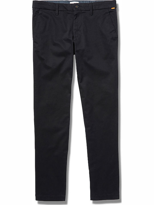 Stretch Twill Pantaloni Chino cu Croială Slim Negru