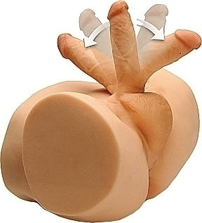 Topco Sales Virtual Sex Featherweight Cyberskin Cock & Ass Masturbator Butt
