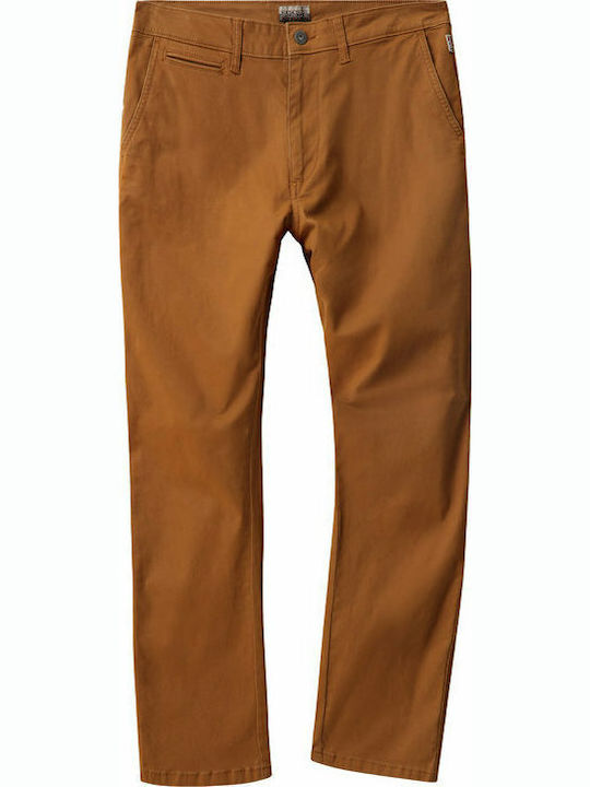Mana Wint Trousers Chino in Slim Fit Brown