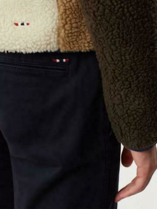 Mana Wint Trousers Chino in Slim Fit Navy Blue