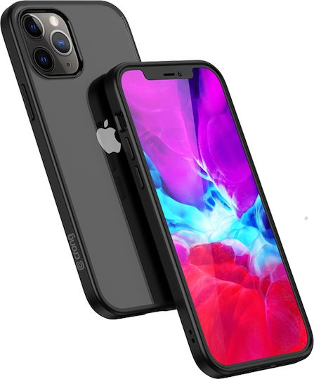 Crong Clear Bumper Umschlag Rückseite Silikon Schwarz (iPhone 12 Pro Max)