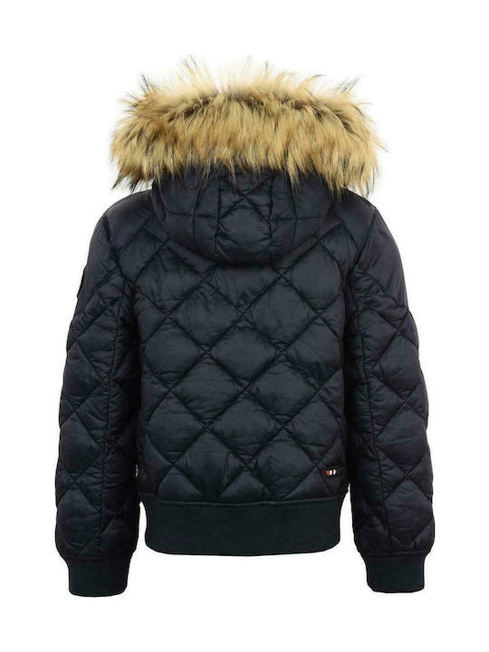 Napapijri Kids Quilted Jacket short Hooded Black K Aibo