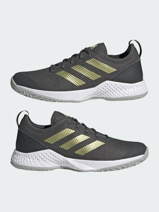 adidas Court Control Γυναικεία Παπούτσια Τένις για Όλα τα Γήπεδα Grey Six / Gold Metallic / Cloud White