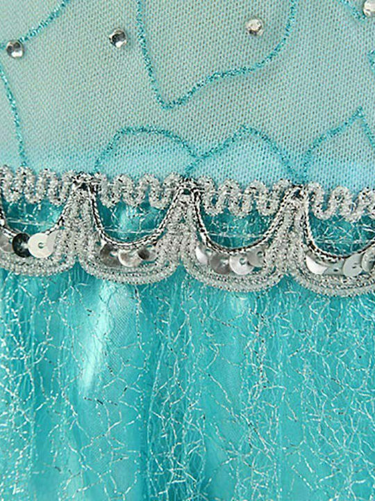 Kinderkleid Langärmelig Tüll Türkis