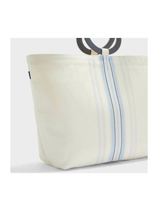 Gant Fabric Beach Bag White