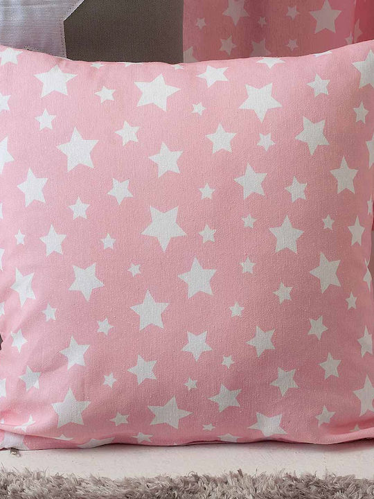 Lino Home Kinder Wurfkissen Kopfkissenbezug Stel 301 Rosa 45x45cm