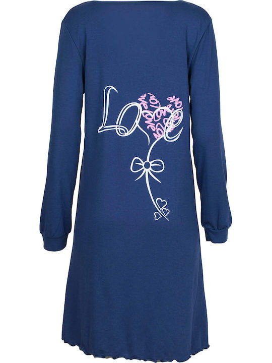 Luna Winter Women's Robe Blue 970 Luna Winter Women's Robe Blue 970