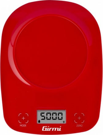 Girmi PS01 Ψηφιακή Ζυγαριά Κουζίνας με Κάδο έως 5kg Red