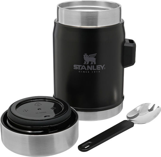 Stanley Inox Thermo Lunch Box The Legendary Food Jar and Spork Matte Black Pebble 400ml