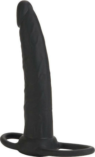 Calexotics Silicone Double Rider με Dildo 14cm σε Μαύρο Χρώμα