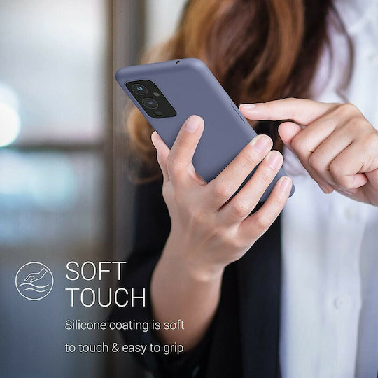 KWmobile Rubber Umschlag Rückseite Silikon Lavender Grey (OnePlus 9)