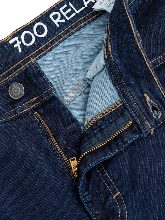 Men's Jeans Pants Elastic with Regular Fit Navy Blue