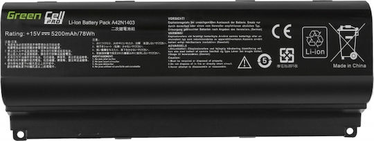 Green Cell Συμβατή Μπαταρία για Asus ROG G751/G751J/G751JL/G751JM/G751JT με 5200mAh