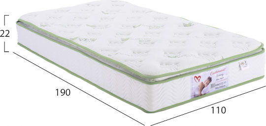 HomeMarkt Semi-double Ortopedie Saltea 110x190x22cm cu Arcuri , Aloe Vera & Suprapozabil