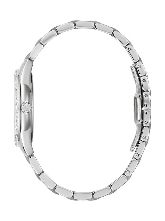 Bulova Sutton Γυναικείο Ρολόι 32mm Μπαταρίας με Ασημί Μεταλλικό Μπρασελέ