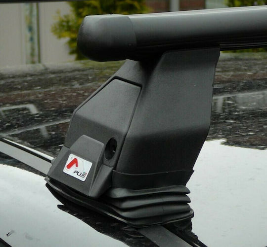 Menabo Steel Car Roof Bars 112cm for Mercedes-Benz C Class 4D for Cars with Factory Roof Bars Set with Roof Rack Legs Black