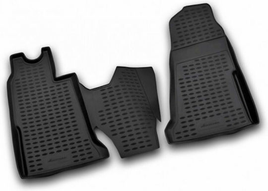 Novline Set of Front and Rear Mats 2pcs Tray Type for Ford Tourneo 2014+ Black