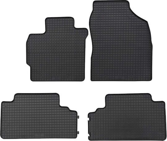 Petex Satz Vorder- und Hintermatten Wannenartig 4Stück aus Gummi für Toyota Auris 1995-2012 Schwarz