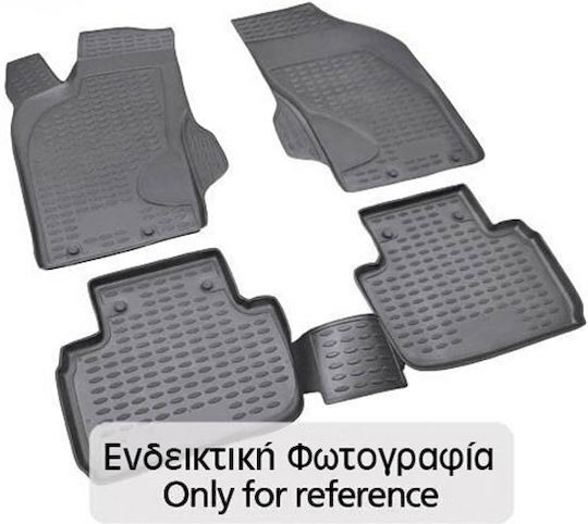 Novline Set of Front and Rear Mats 4pcs Tray Type for Honda Accord 2003-2007 Gray