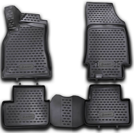 Novline Set of Front and Rear Mats 4pcs Tray Type for Renault Fluence 2010 Gray