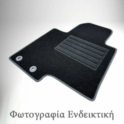 Cik Set of Front and Rear Mats 4pcs from Carpet for Seat Ibiza Black