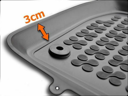 Rezaw Plast Set of Front and Rear Mats 4pcs Tray Type for Alfa Romeo Alfa 156 2000-2006 Black