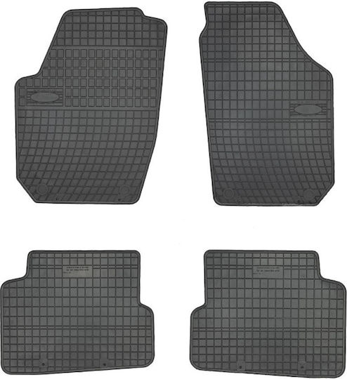 Frogum Set of Front and Rear Mats 4pcs for Seat Cordoba Skoda Fabia 2007-2014 Black