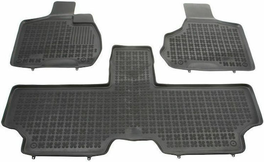 Rezaw Plast Set of Front and Rear Mats 3pcs Tray Type for Lancia Voyager 2001-2006 Black