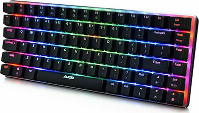 Ajazz AK33 Gaming Μηχανικό Πληκτρολόγιο 75% με Custom Blue διακόπτες και RGB φωτισμό (Αγγλικό US)