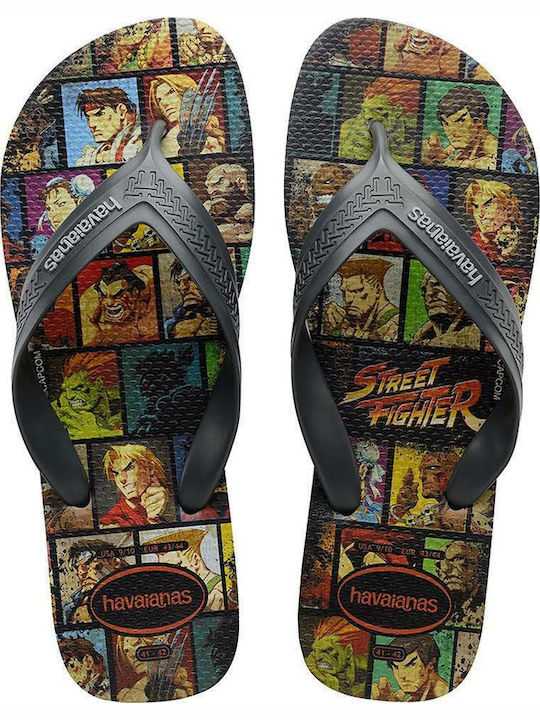 Top Max Street Fighter Ανδρικά Flip Flops Γκρι
