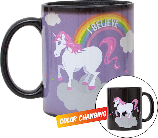 Thumbs Up Unicorn Heat Change Mug Schimbare de căldură Cană Ceramică Neagră 300ml Thumbs Up Unicorn Heat Change Mug Schimbare de căldură Cană Ceramică Neagră 300ml