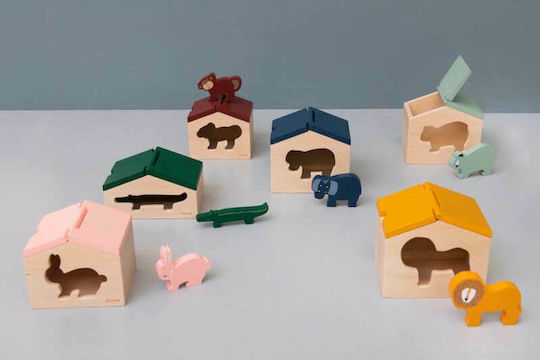 Trixie Shape Sorting Toy House Mr. Elephant made of Wood for 18++ Months