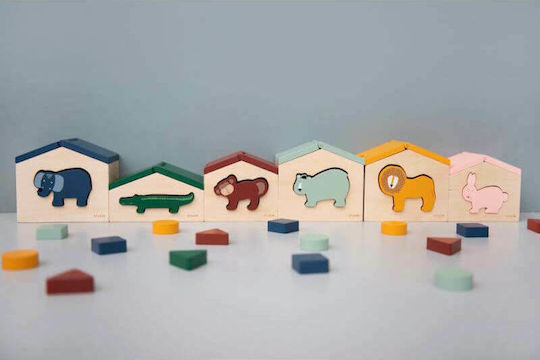 Trixie Shape Sorting Toy House Mr. Elephant made of Wood for 18++ Months