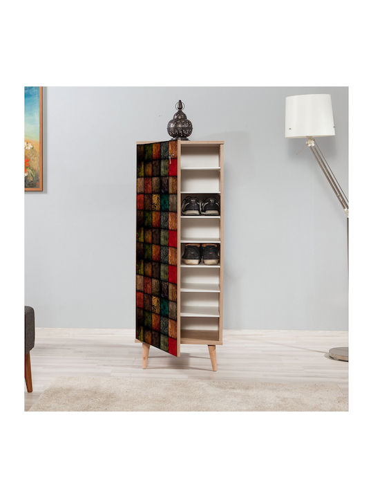 Дървен Обувна рафт Alvaro с 8 рафта Сонома Д50xШ38xВ135см