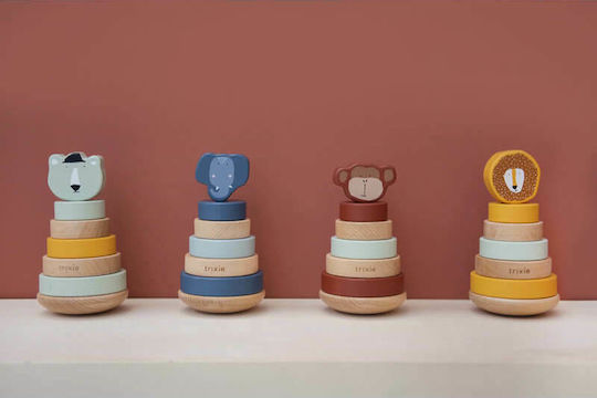 Trixie Stacking Toy Stacking Toy Mrs. Elephant made of Wood for 12++ Months
