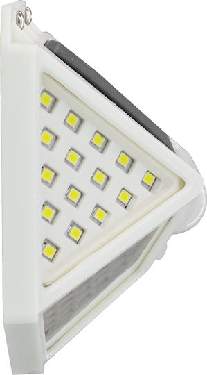 GloboStar Επιτοίχιο Ηλιακό Φωτιστικό 10W 1000lm Ψυχρό Λευκό 6000K με Αισθητήρα Κίνησης και Φωτοκύτταρο IP65 13.6x5.2x9εκ.