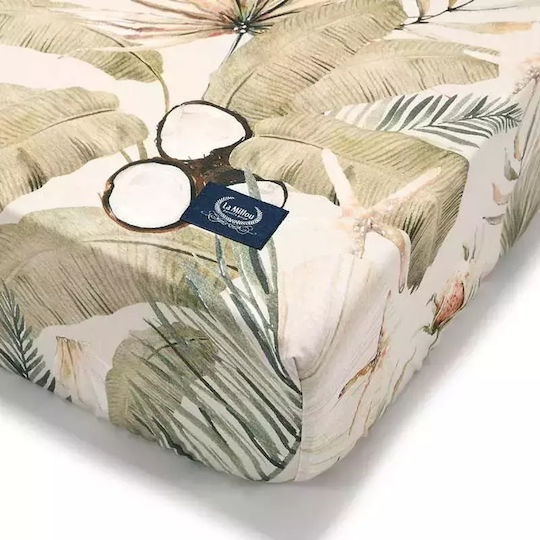 La Millou Fitted Baby Sheets Boho Coco Green 70x140cm