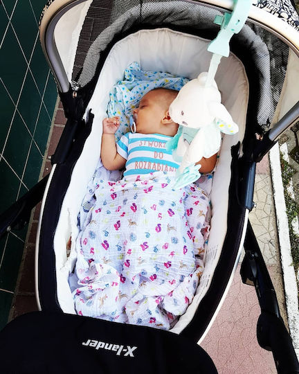 Babyono Πάνες Αγκαλιάς από Μουσελίνα Ροζ 70x70εκ. 3τμχ