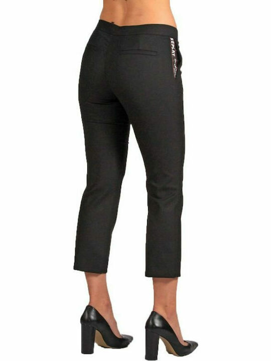 Replay Women's Fabric Trousers Black