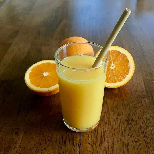 Cook-Shop Eco Straws Καλαμάκια Μπαμπού Καφέ με Βουρτσάκι 4τμχ