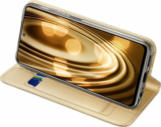 Dux Ducis Skin Pro Книга Изкуствена кожа Златист (Redmi Note 10 / 10s / Poco M5s)