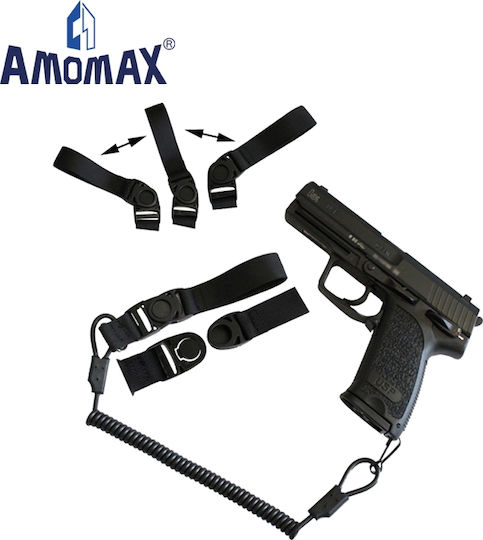 Amomax Jagdzubehör Black Spiralfederung für Pistolen-Sicherheit