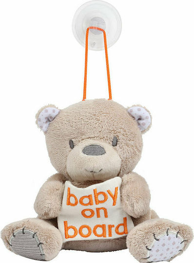 Baby Wise Baby on Board Sign Doll with Suction Cup Little Bear Coffee