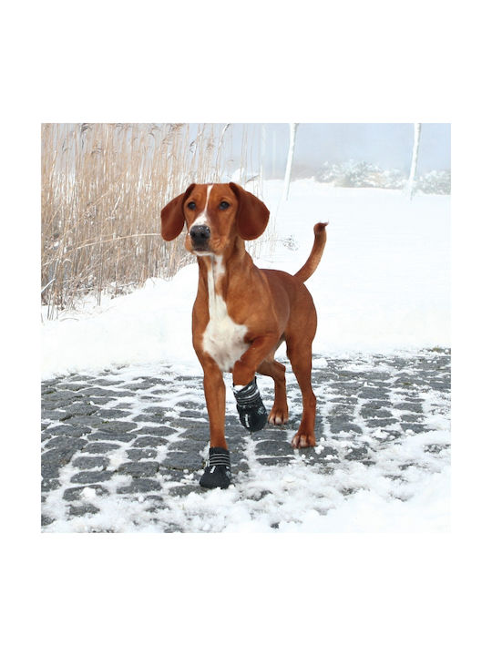Trixie Walker Active Shoes Dog Black Boots with Velcro 2 pieces in Black Color