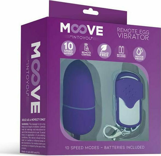 IntoYou Moove Intoyou Medium Egg Vibrator with Remote Control Vibrator Egg with Remote Control 6cm Purple